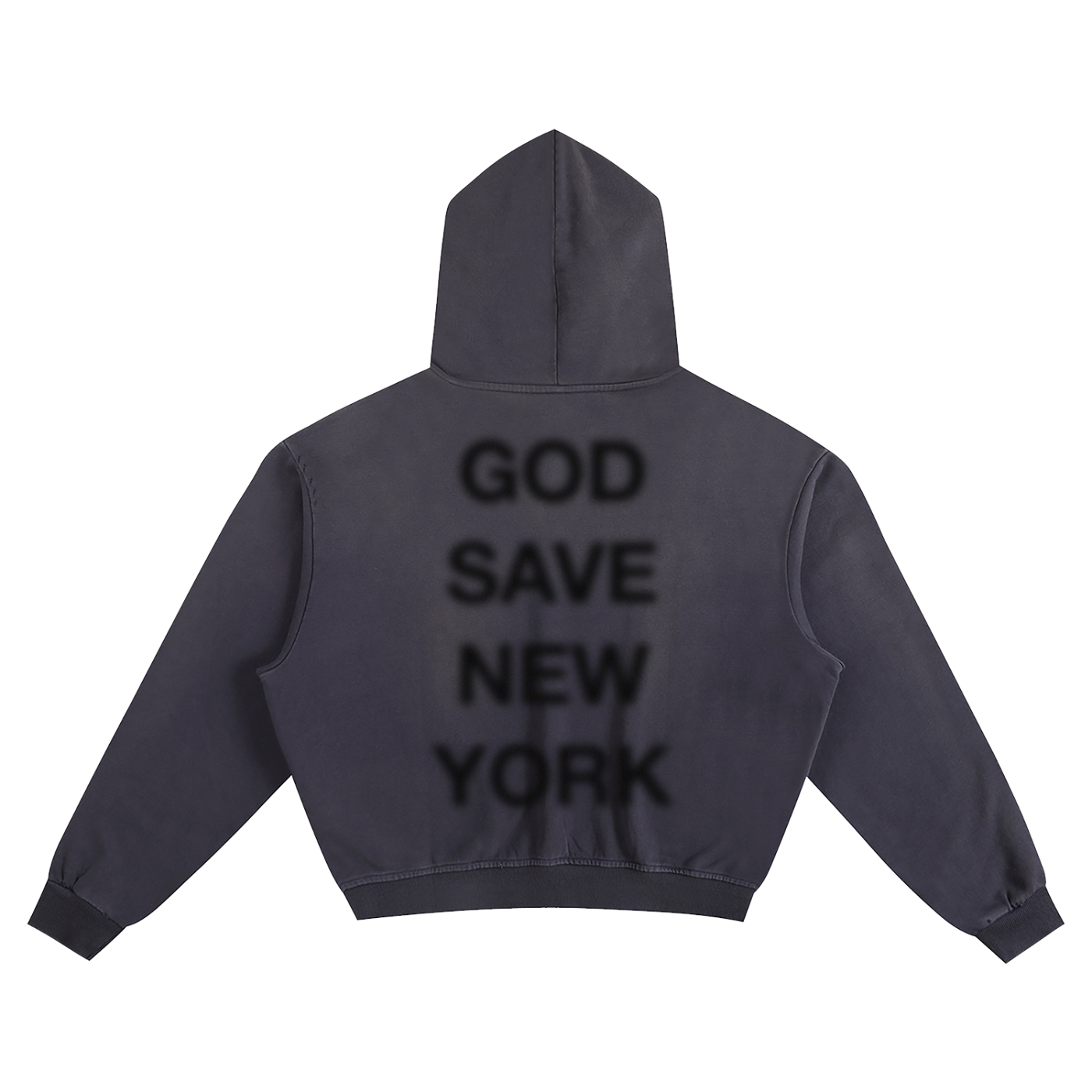 1000 The Messiah Hoodie - Heavyweight Cotton Cropped Boxy Hoodie Sunfaded