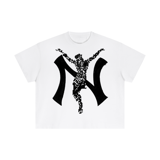 0002 Messiah Tee - White - Heavyweight Cotton Boxy T-Shirt